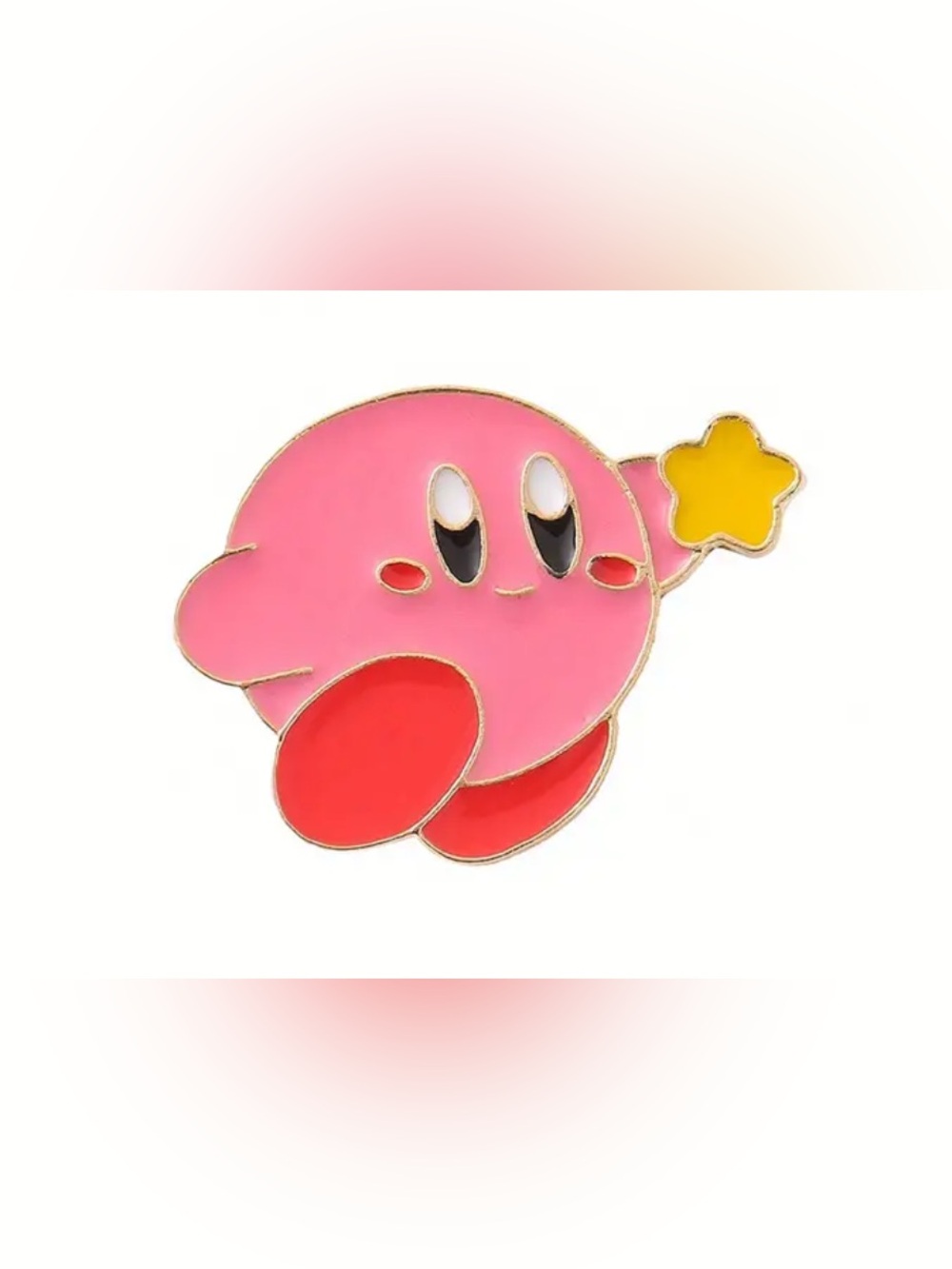 Nintendo Pink Kirby Enamel Pin with Yellow Star